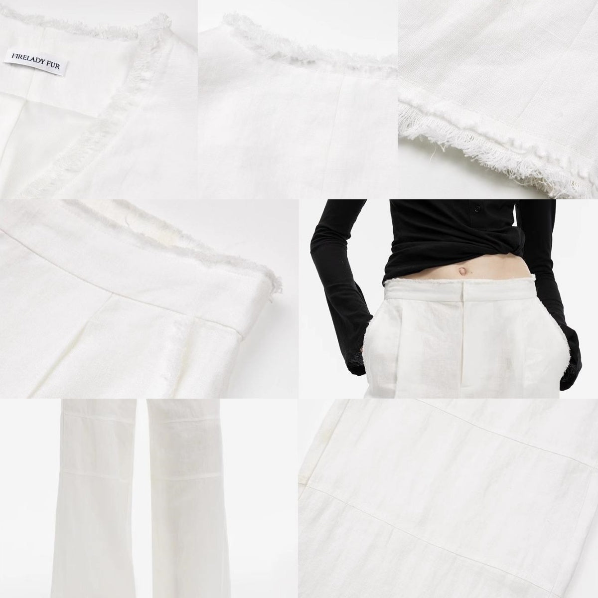 "Diary of an Old Friend" Ramie Oversize Suit Vest Set