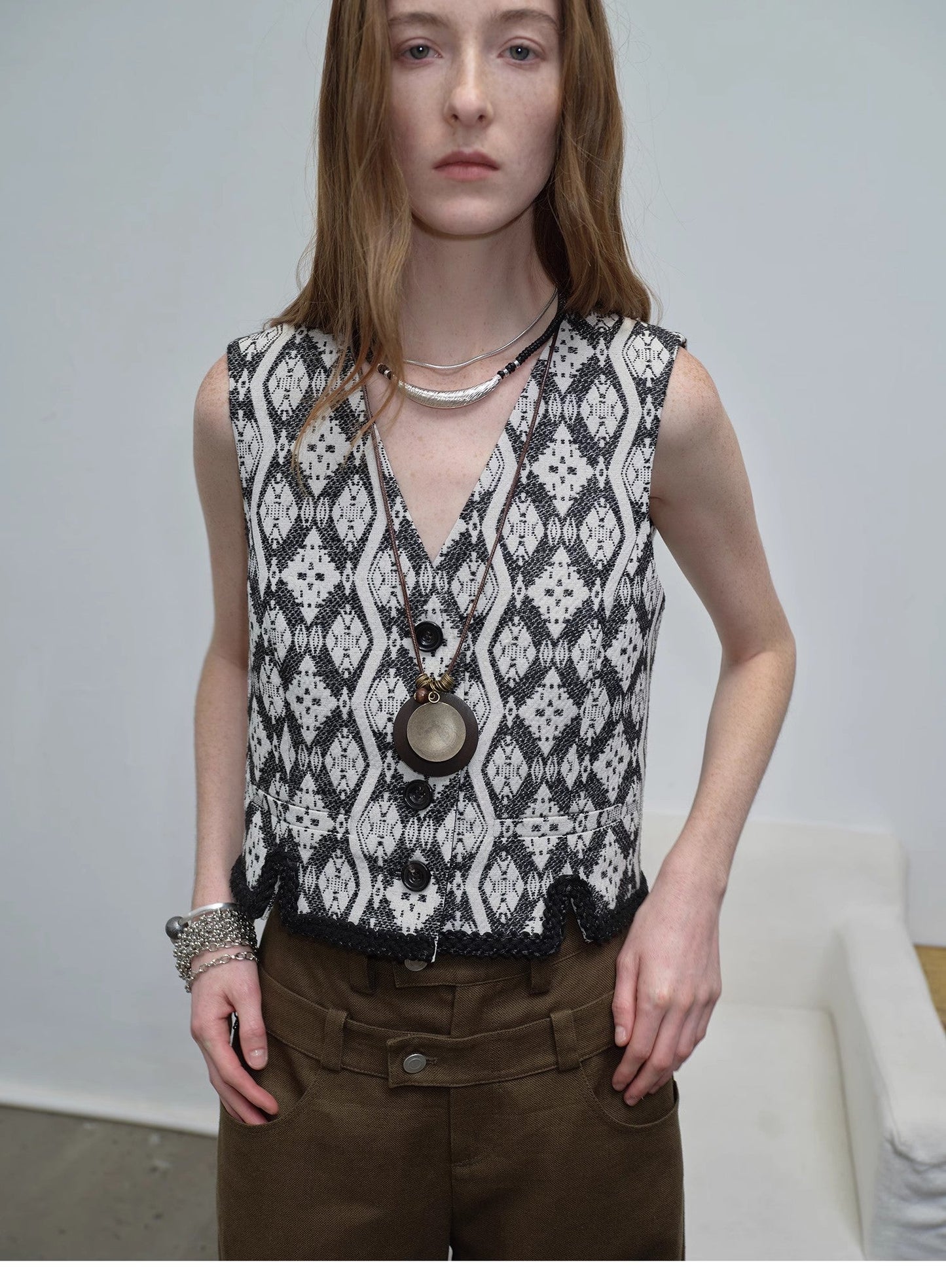 "Venice" Italian Imported Jacquard Vest