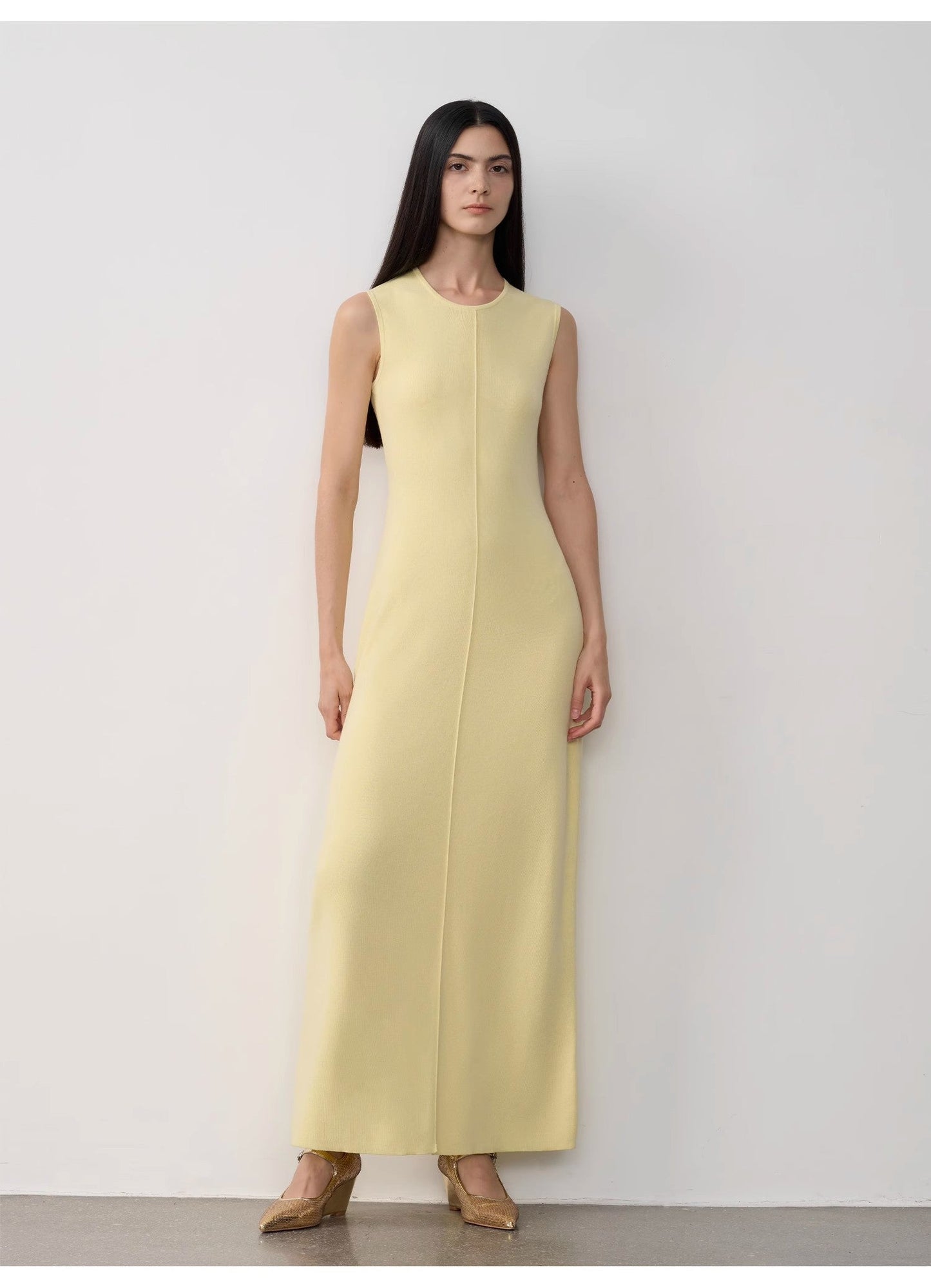 "Island Letters" Baslan Merino Wool Lazy Knit Dress