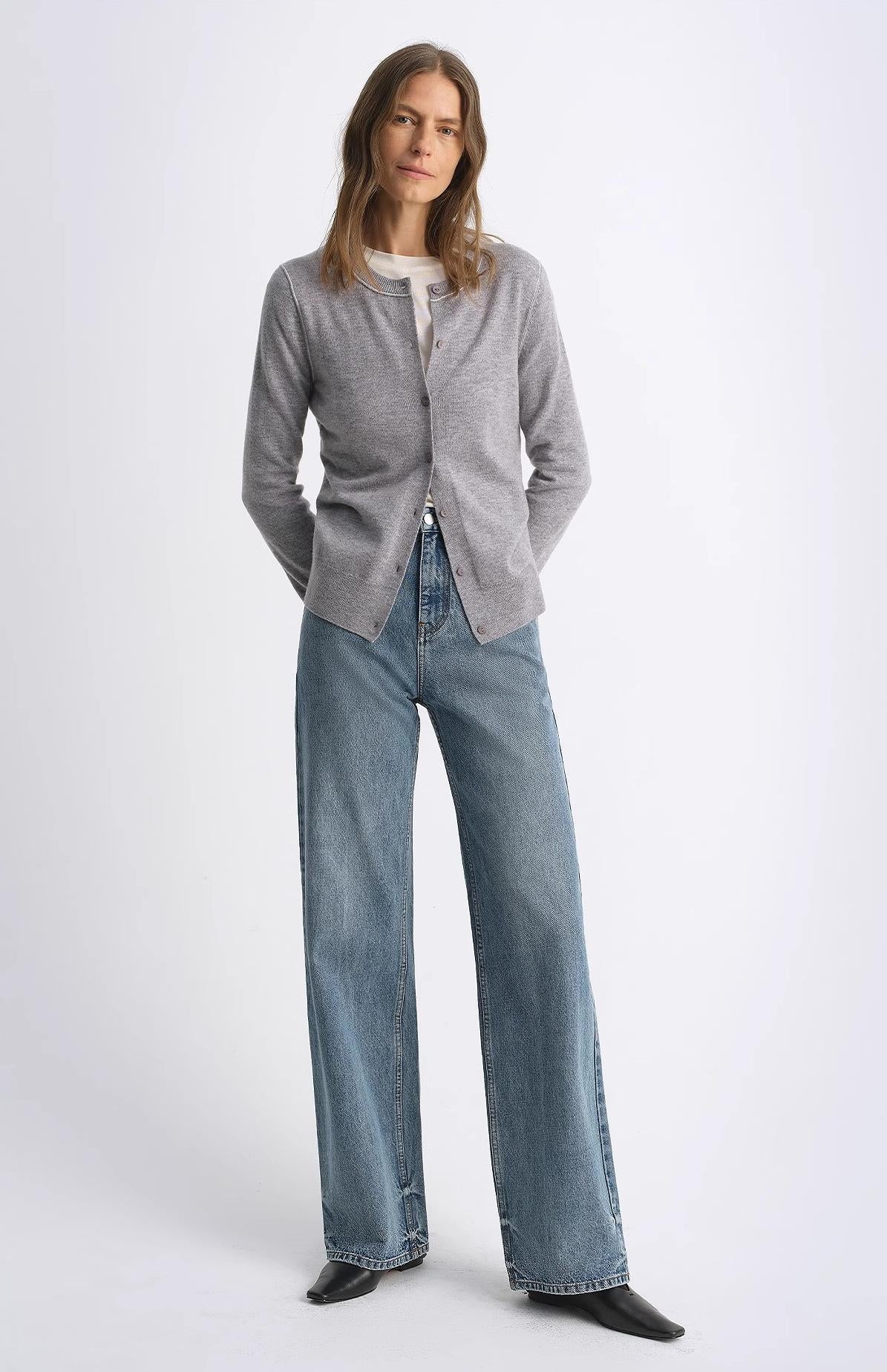 Retro Washed Organic Cotton Straight Jeans