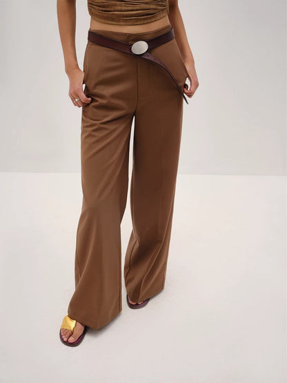 Australian Wool Simple Draped Suit Trouser