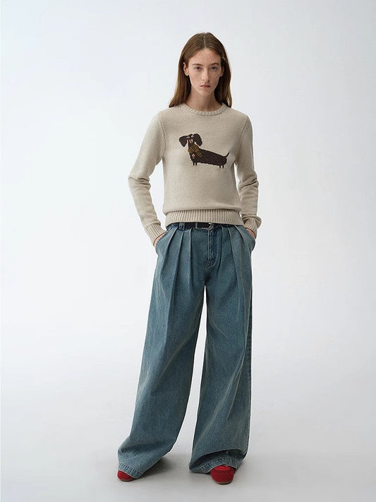 Merino Wool and Cotton Blend Sweater "Brani"