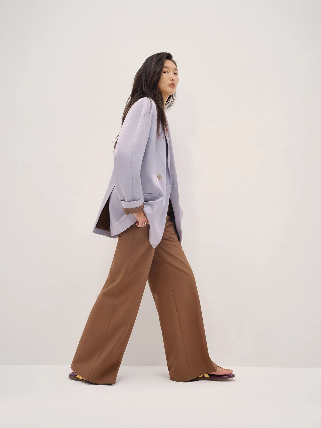 Australian Wool Simple Draped Suit Trouser