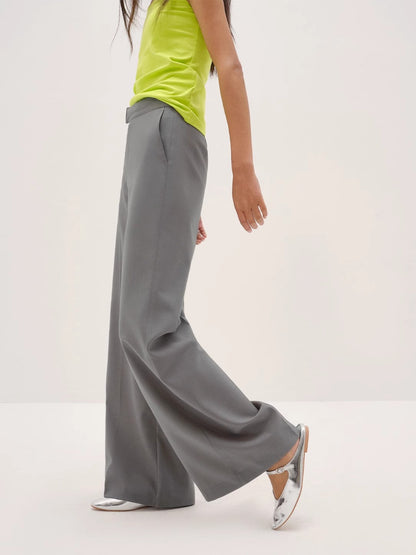 Australian Wool Simple Draped Suit Trouser
