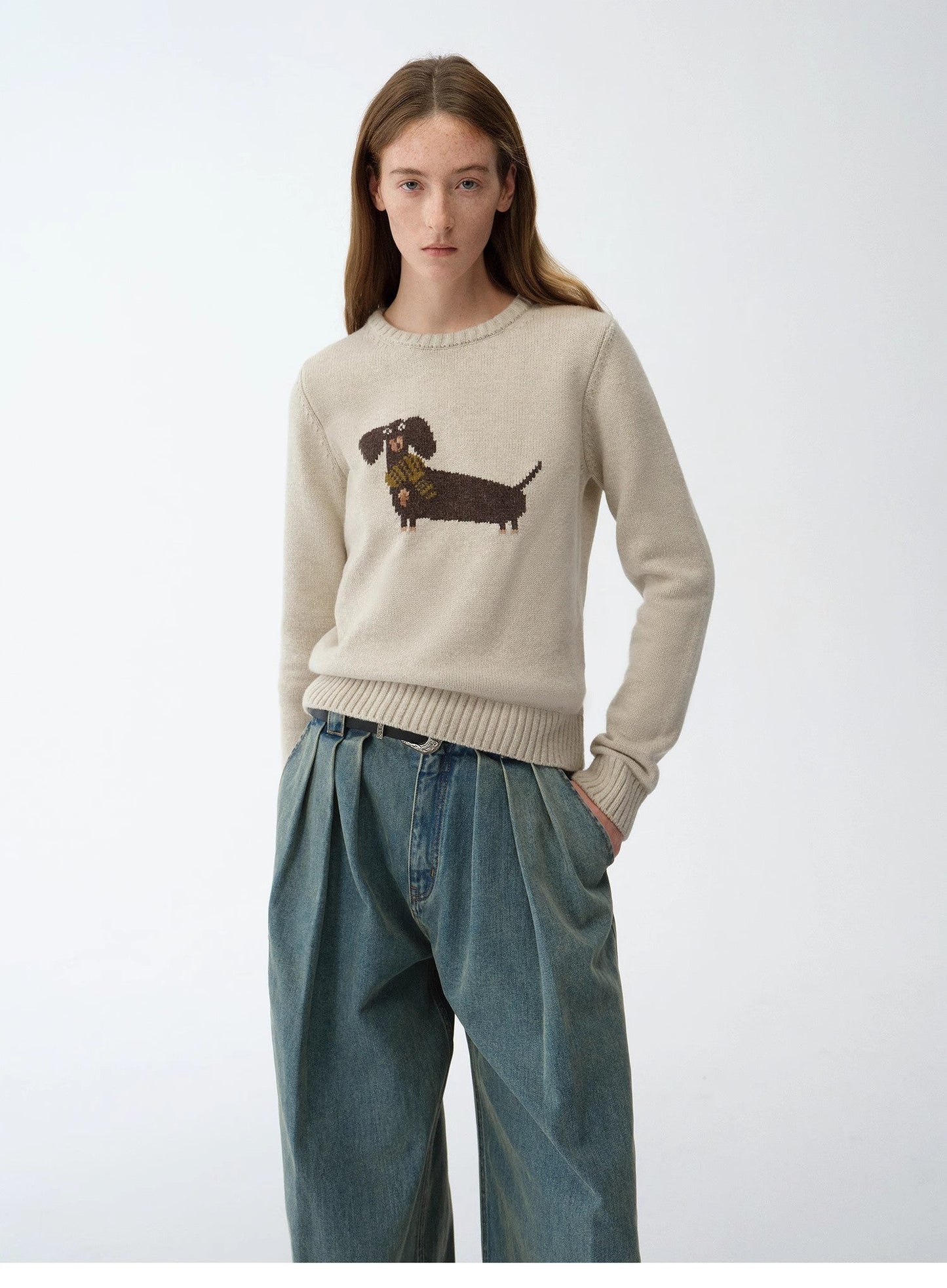 Merino Wool and Cotton Blend Sweater "Brani"