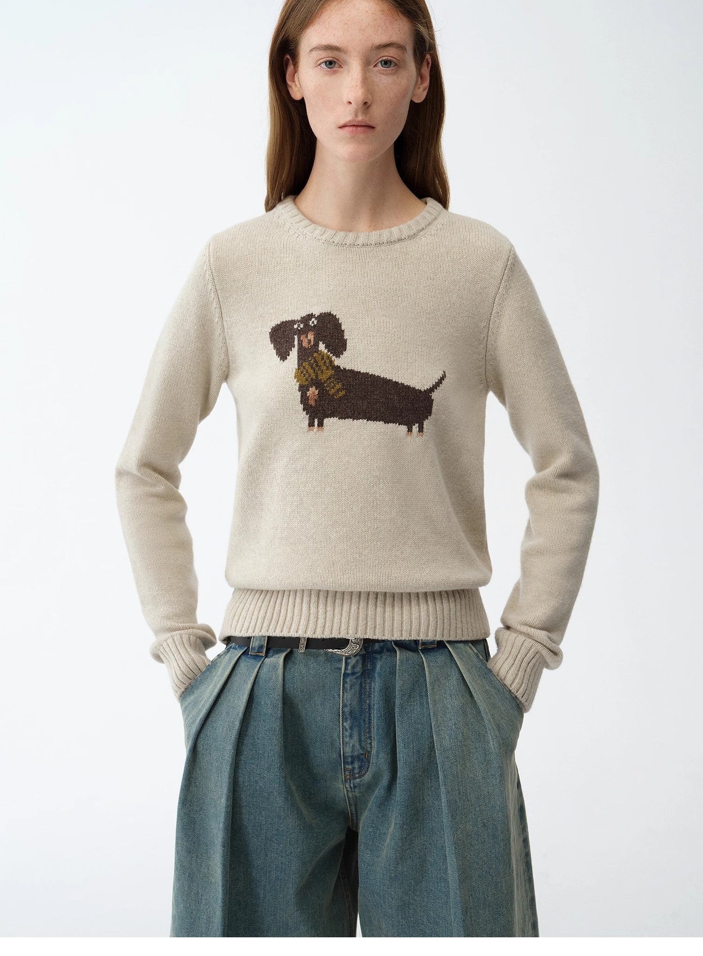 Merino Wool and Cotton Blend Sweater "Brani"