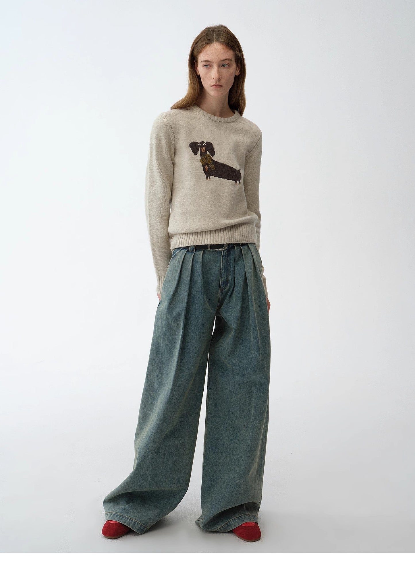 Merino Wool and Cotton Blend Sweater "Brani"