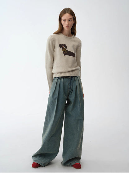 Merino Wool and Cotton Blend Sweater "Brani"