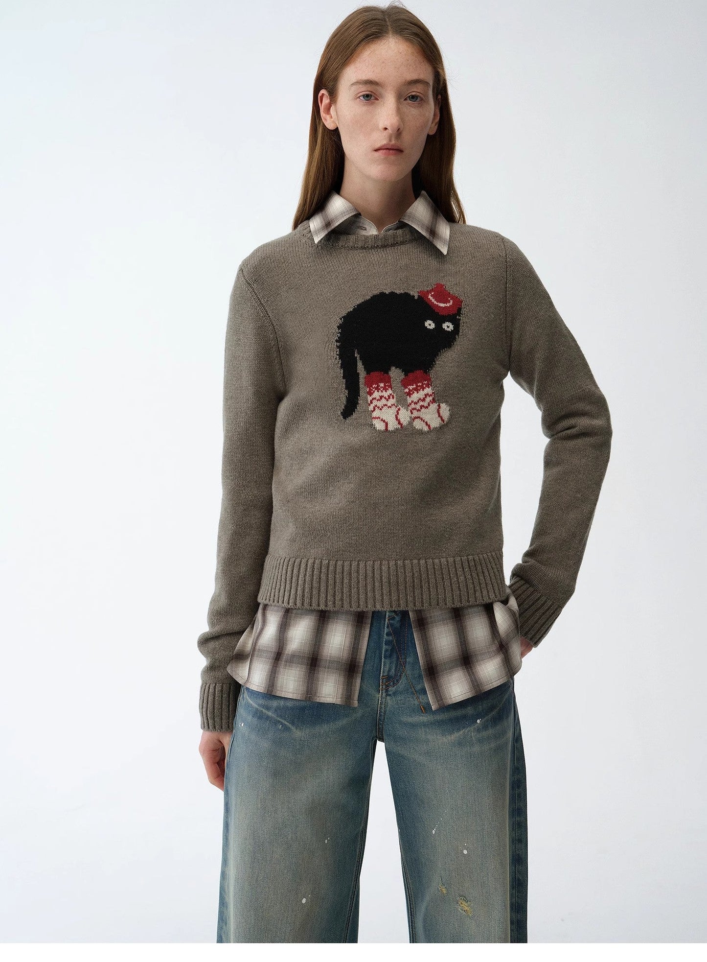 Merino Wool and Cotton Blend Sweater "Brani"