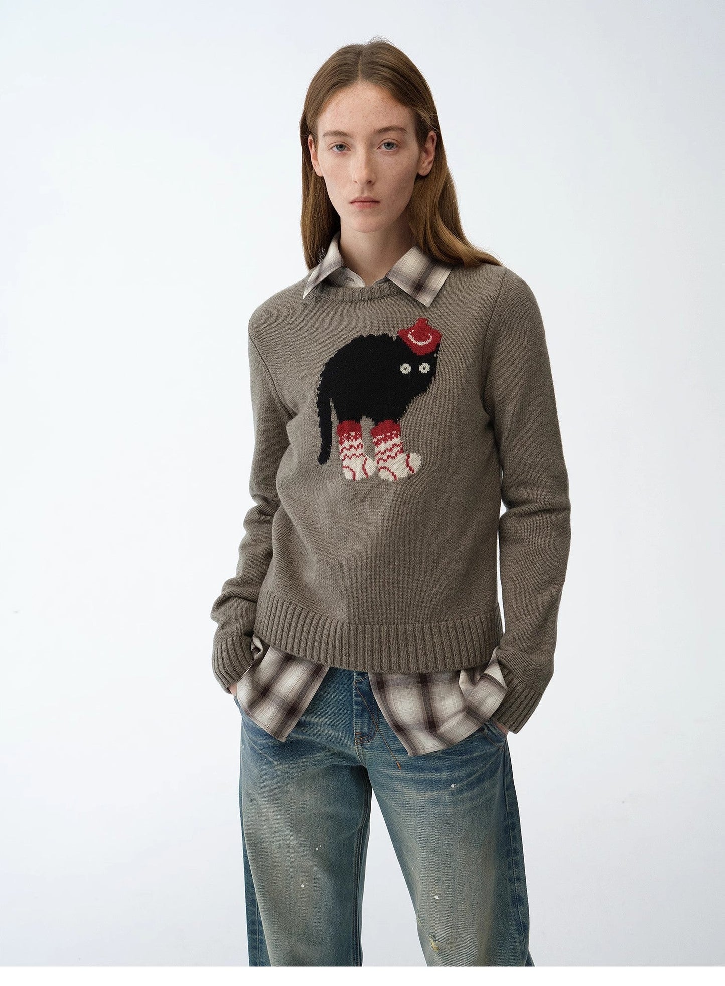 Merino Wool and Cotton Blend Sweater "Brani"