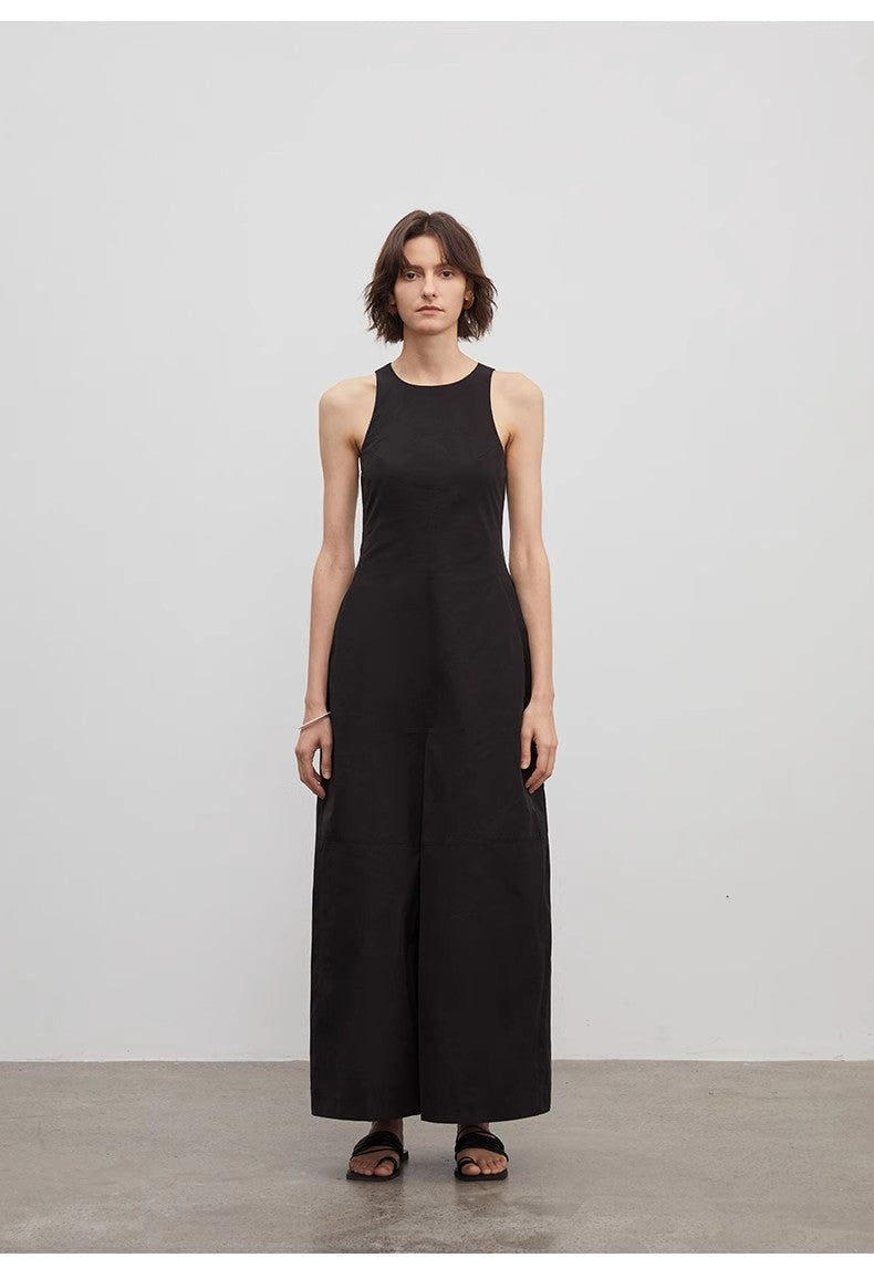 "Plain Poetry" Sleeveless French Dress