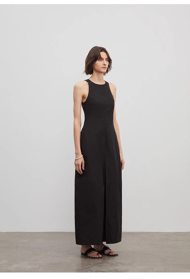 "Plain Poetry" Sleeveless French Dress