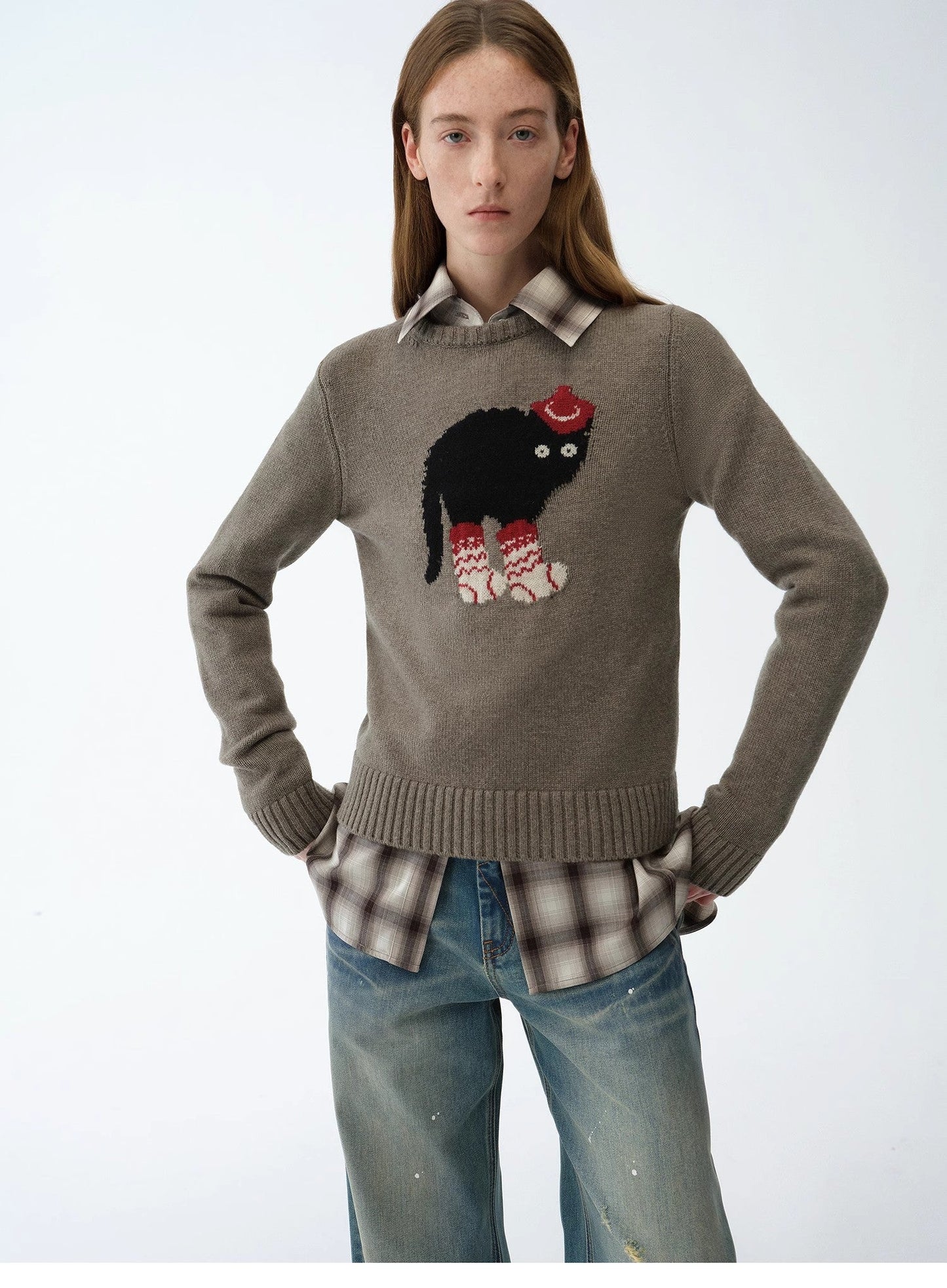 Merino Wool and Cotton Blend Sweater "Brani"