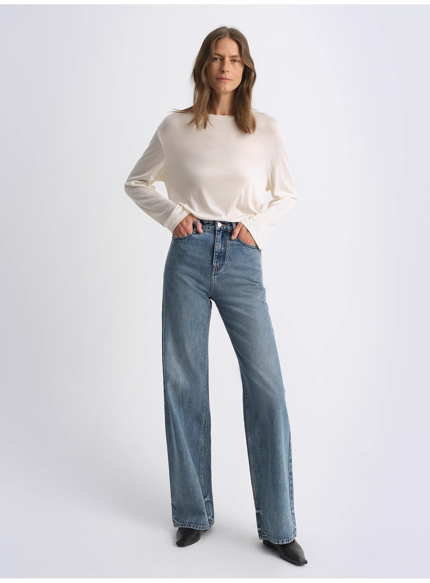 Retro Washed Organic Cotton Jeans