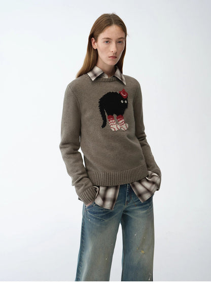 Merino Wool and Cotton Blend Sweater "Brani"
