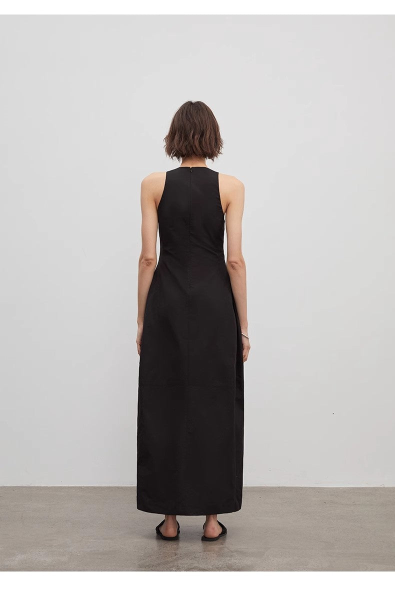 "Plain Poetry" Sleeveless French Dress