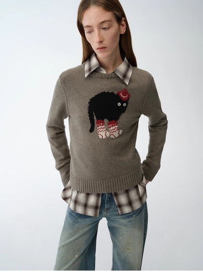 Merino Wool and Cotton Blend Sweater "Brani"