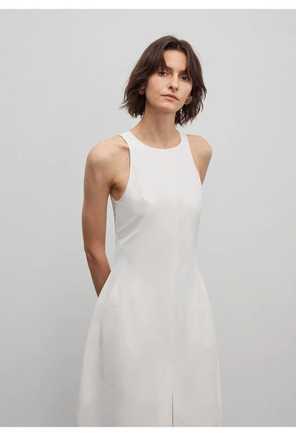 "Plain Poetry" Sleeveless French Dress