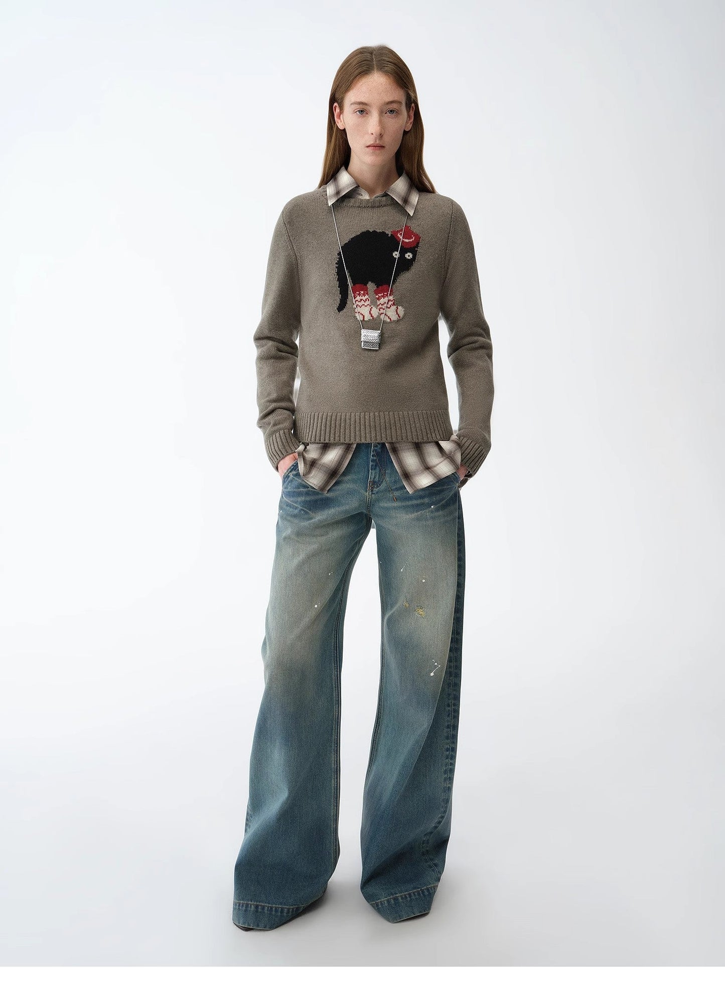 Merino Wool and Cotton Blend Sweater "Brani"