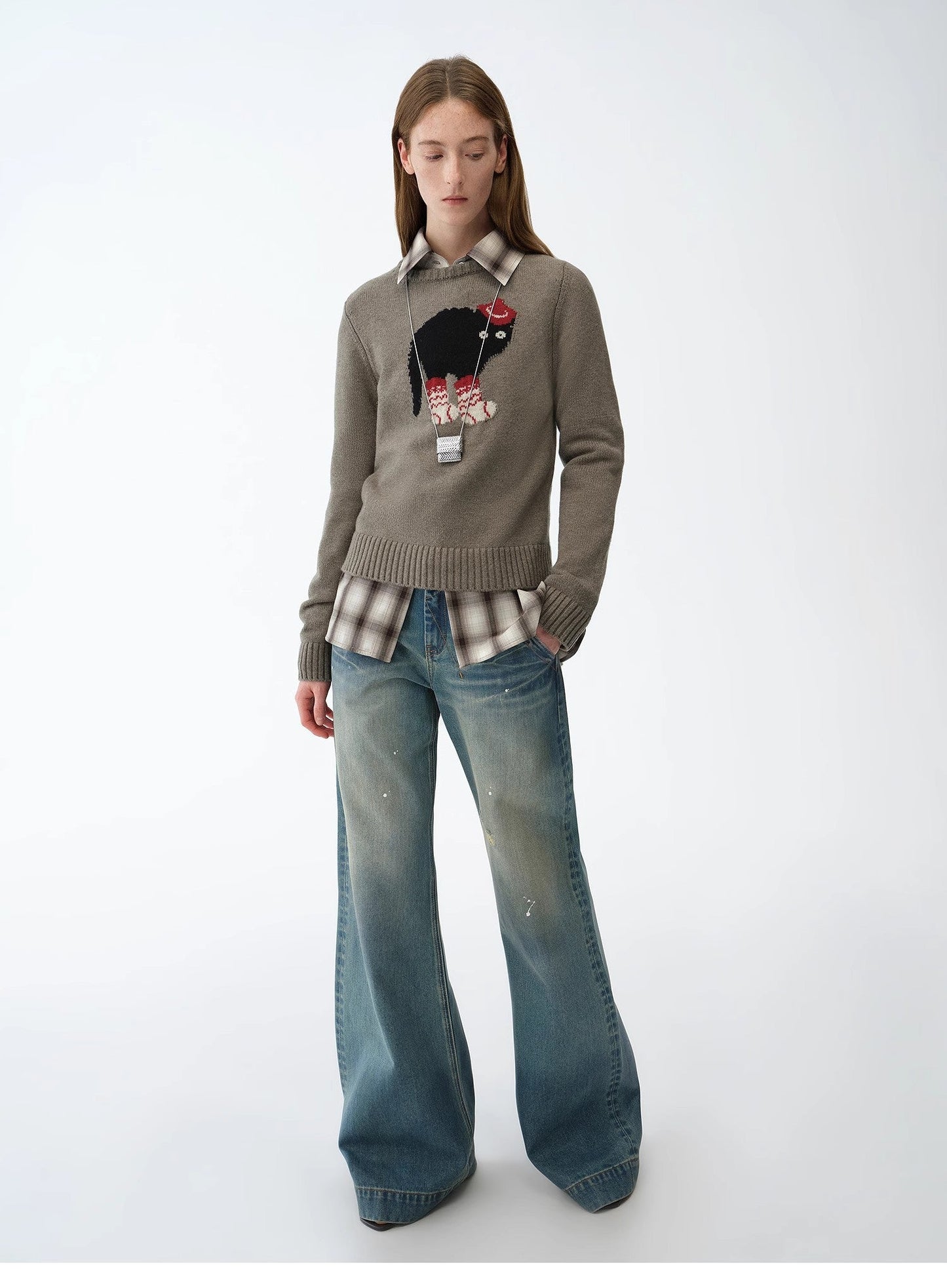 Merino Wool and Cotton Blend Sweater "Brani"