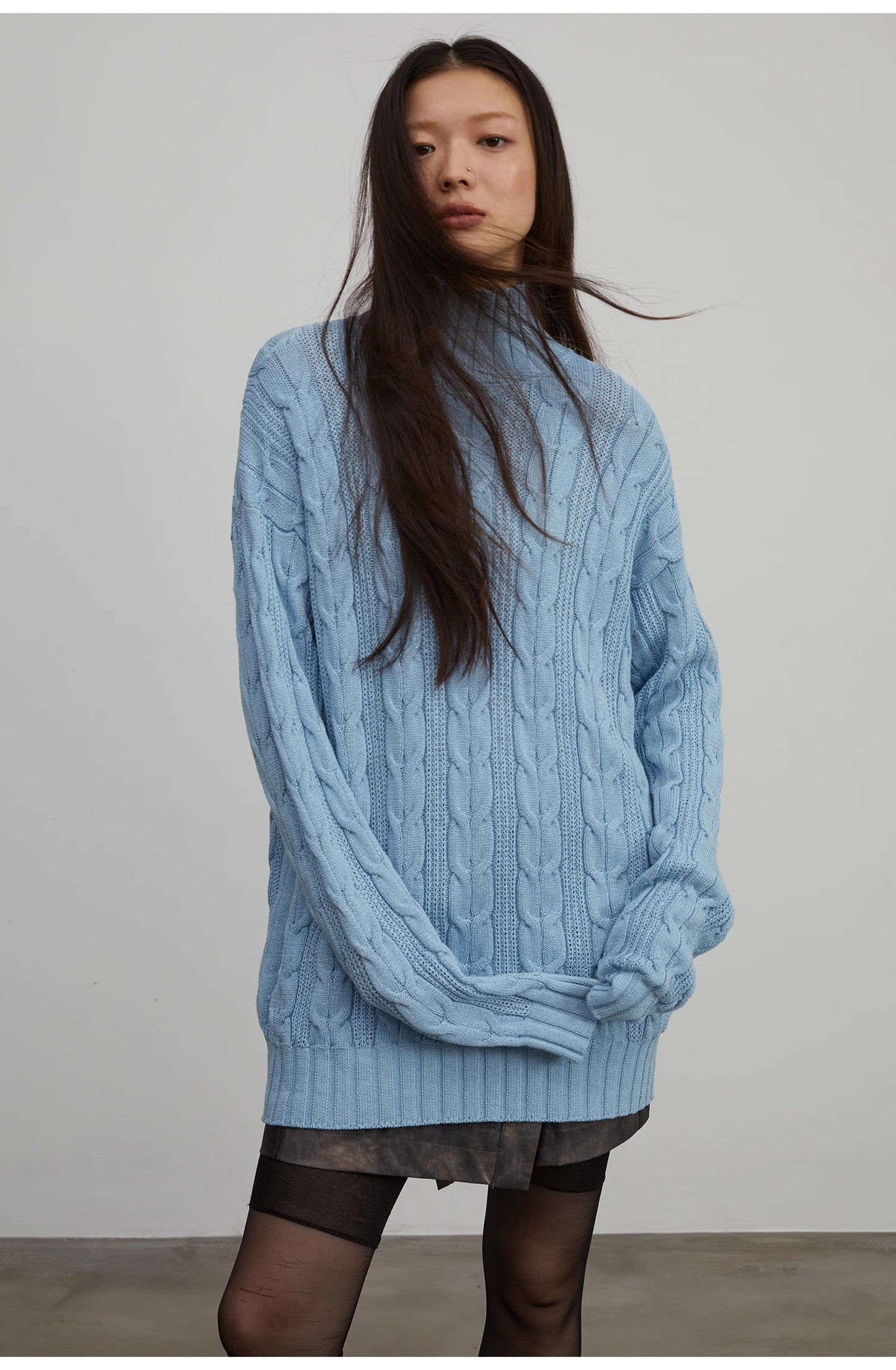 Fireladyfur Turtleneck Sweater "Warm Family Jacquard"