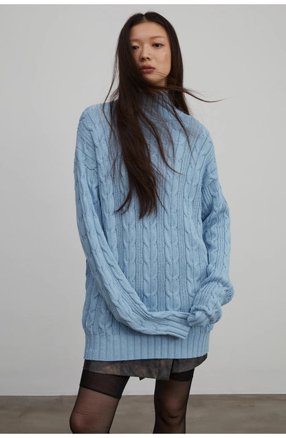 Fireladyfur Turtleneck Sweater "Warm Family Jacquard"