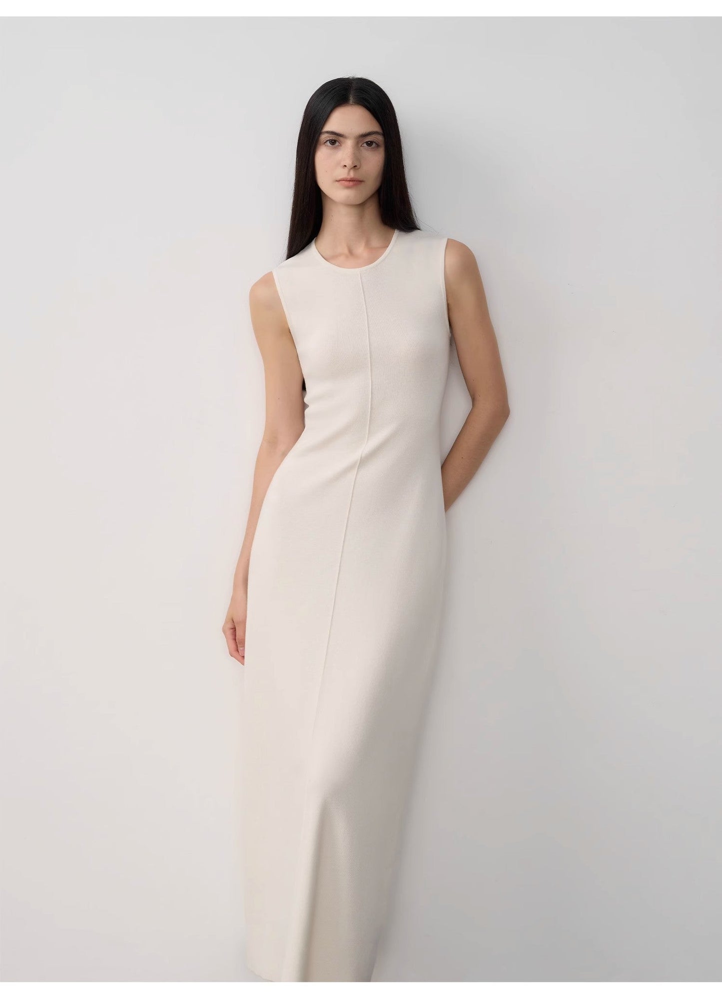 "Island Letters" Baslan Merino Wool Lazy Knit Dress