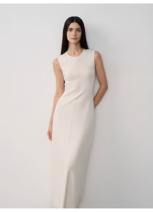 "Island Letters" Baslan Merino Wool Lazy Knit Dress
