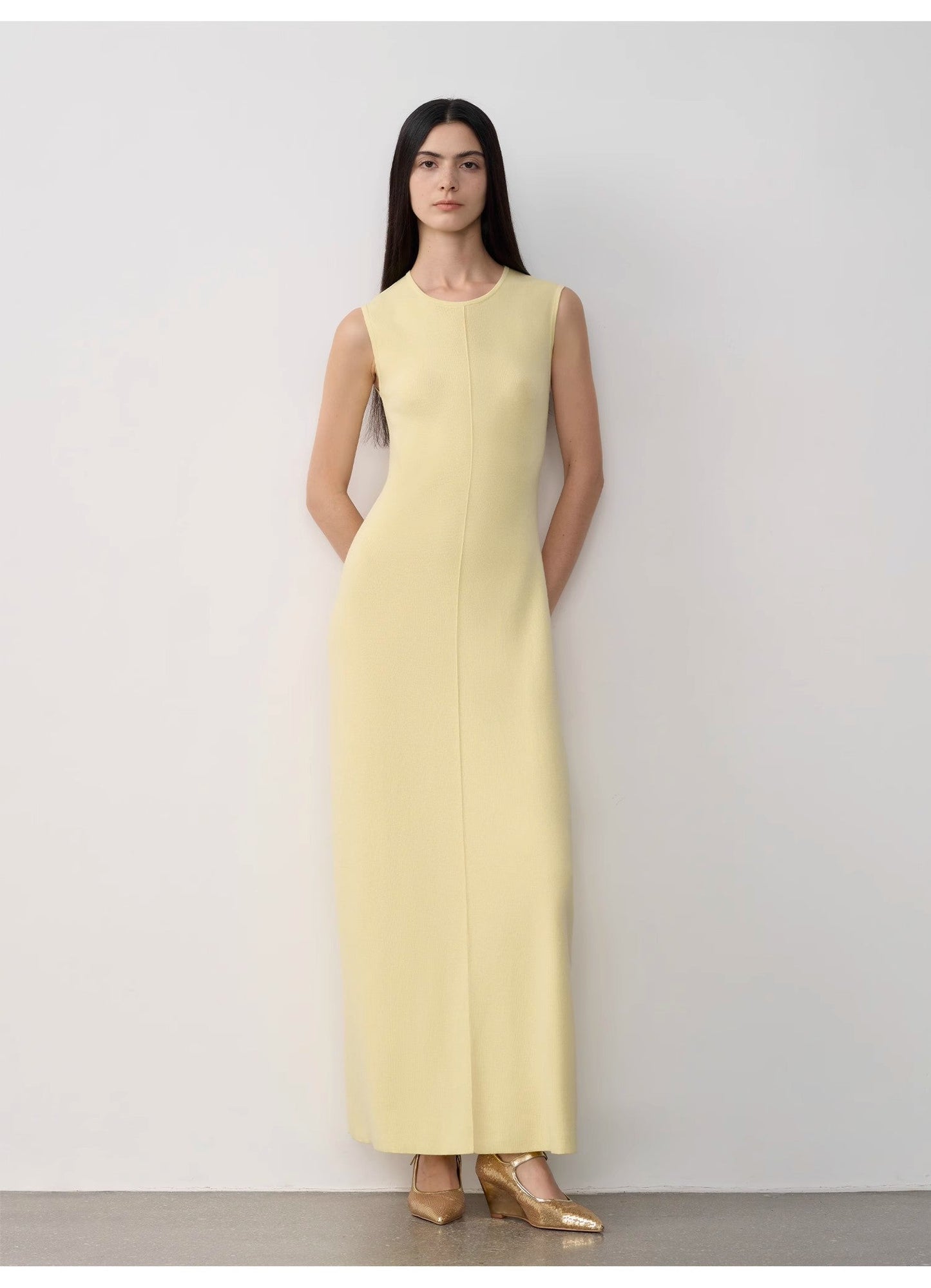 "Island Letters" Baslan Merino Wool Lazy Knit Dress
