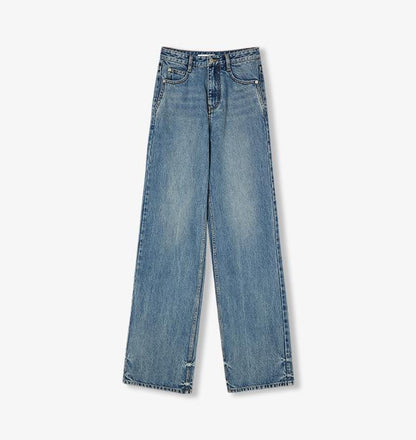 Retro Washed Organic Cotton Straight Jeans