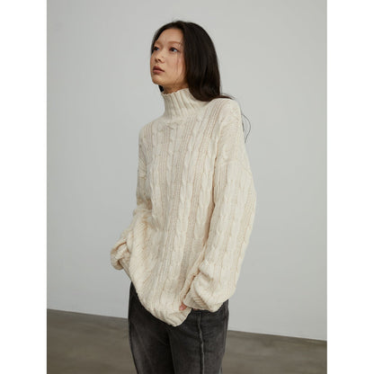 Fireladyfur Turtleneck Sweater "Warm Family Jacquard"