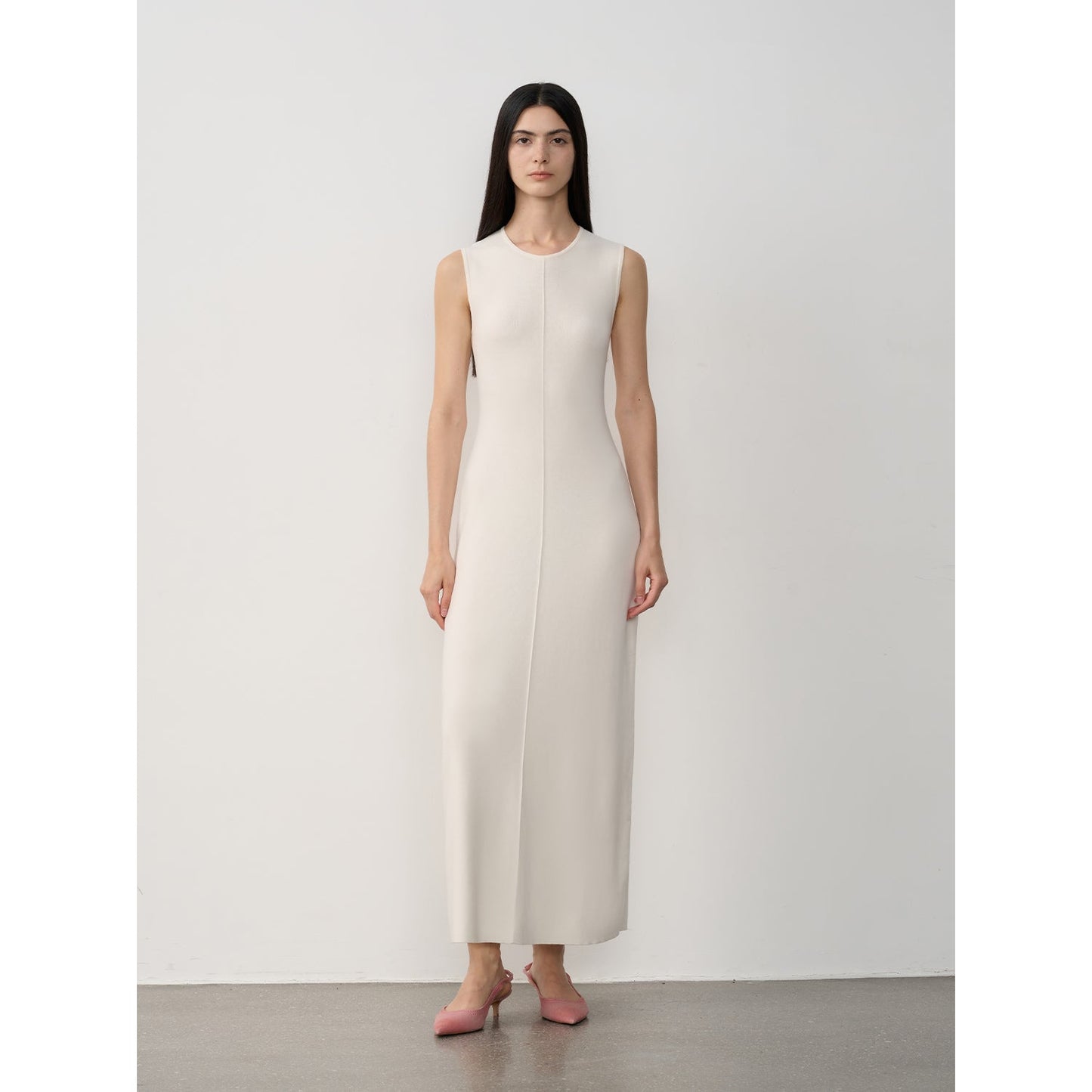 "Island Letters" Baslan Merino Wool Lazy Knit Dress