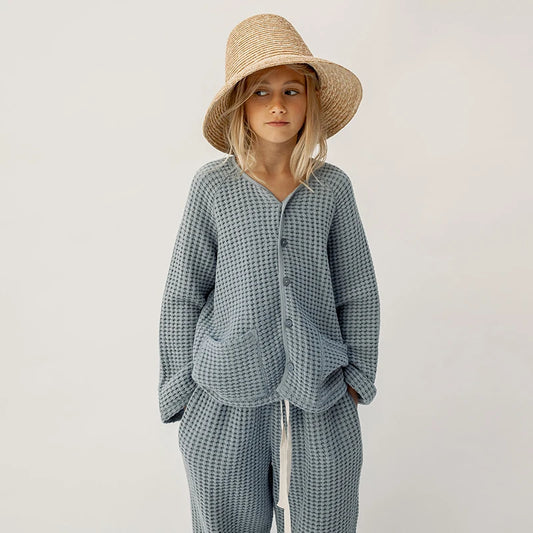 Waffle Organic Cotton Pajama Set Kid's Clothing
