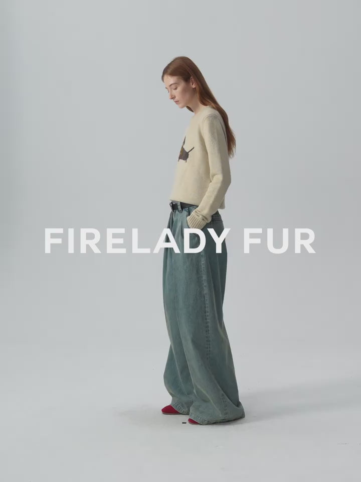 Merino Wool and Cotton Blend Sweater "Brani"