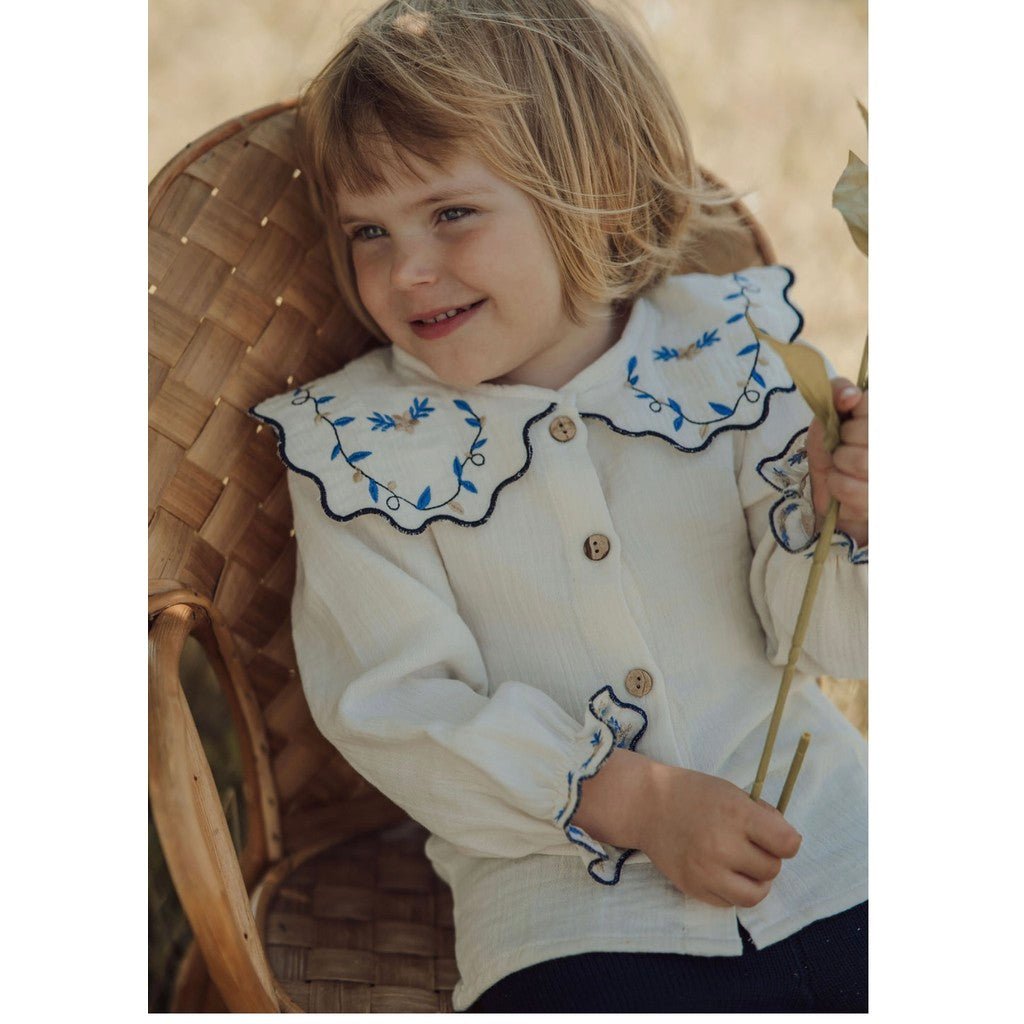 Organic Blue Blossom Delight Blouse