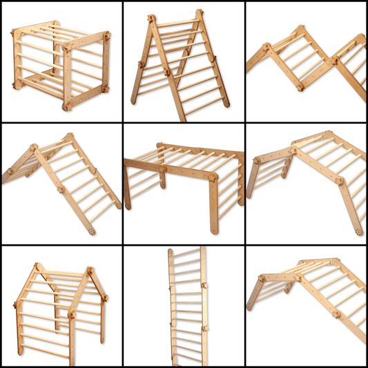 Montessori Climbing Triangle Cube with Reversible Ramp